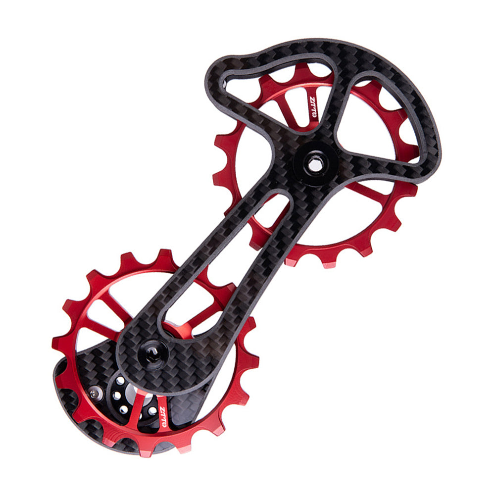 ZTTO 8700RD Ceramic Bearing Carbon Fiber Lightweight Bike Derailleur Pulley ZTTO 8700RD Ceramic Bearing Carbon Fiber Lightweight Bike Derailleur Pulley